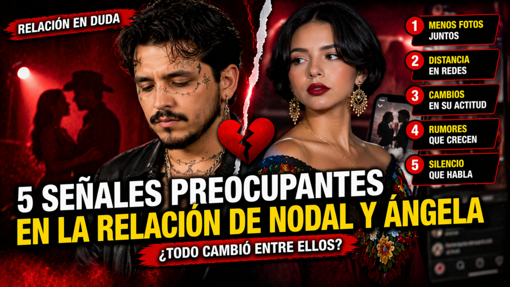 5 Señales preocupantes en la relación de Nodal y Ángela Aguilar que están generando polémica