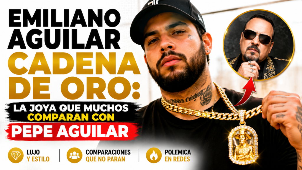 Emiliano Aguilar cadena de oro: La joya que muchos comparan con Pepe Aguilar