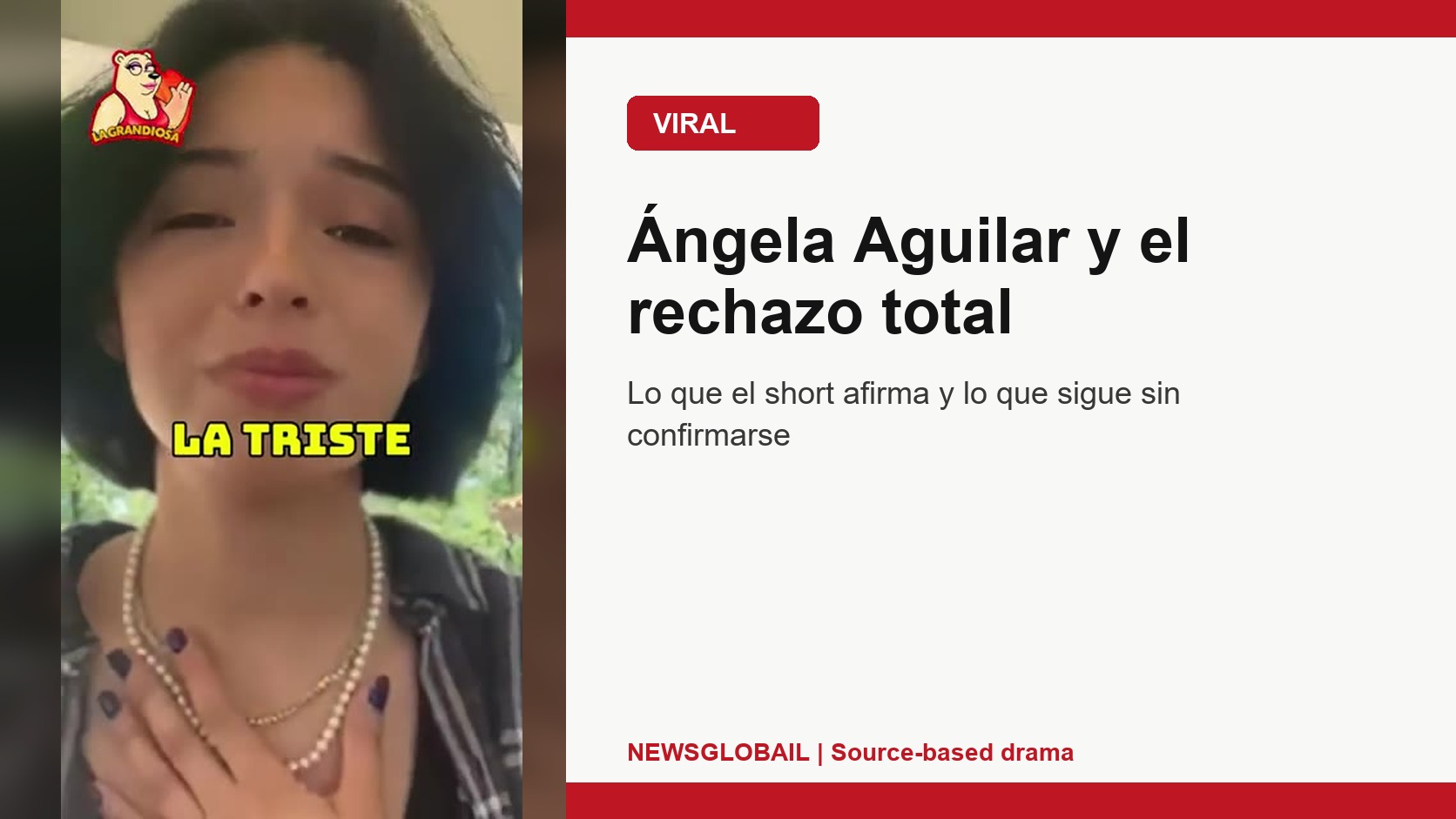Ángela Aguilar rechazo total según un short viral de La Grandiosa