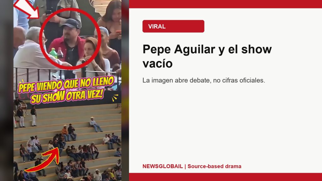 Pepe Aguilar show vacio segun un short viral de La Grandiosa