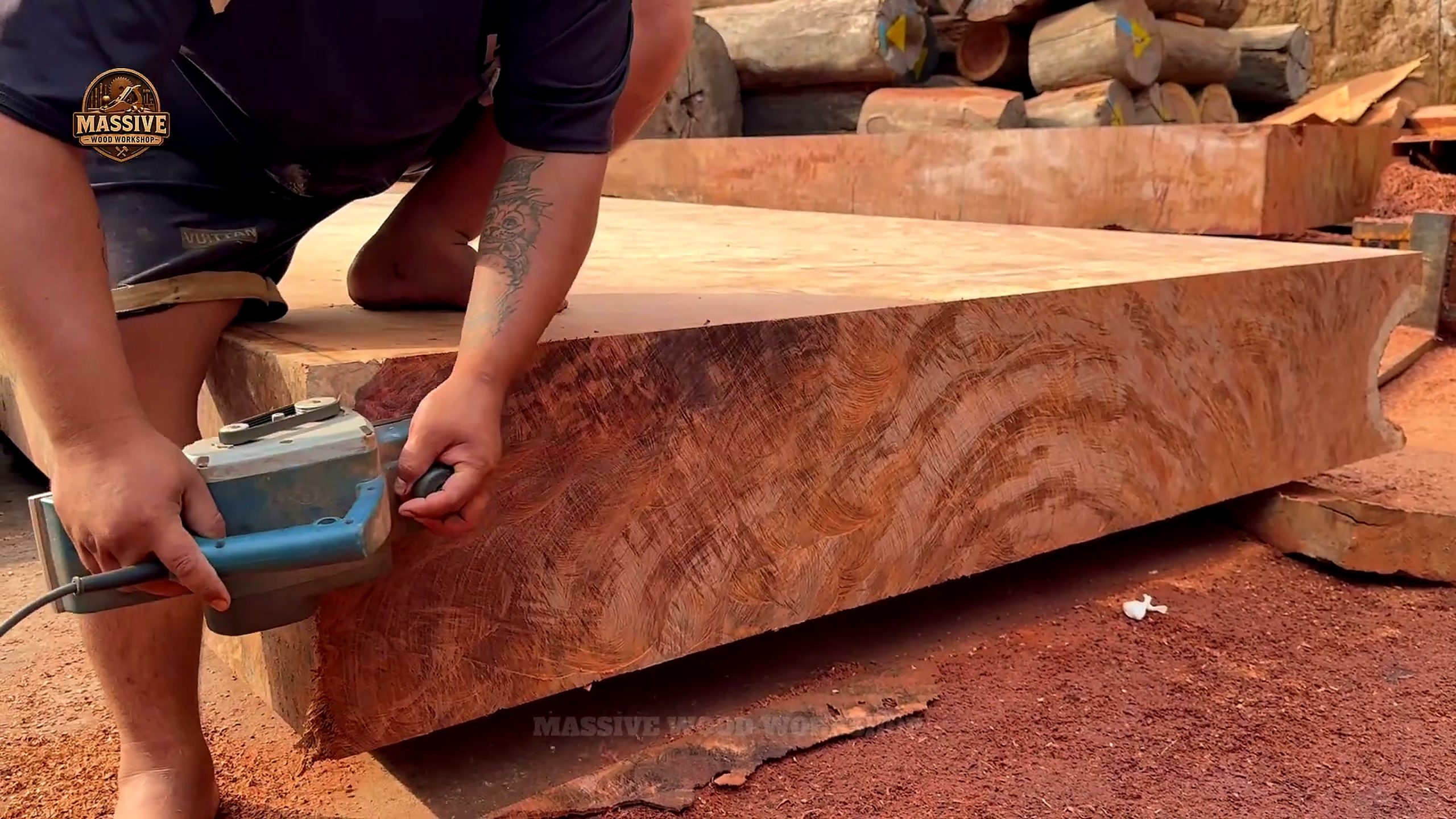 ancient giant priceless timber transformation continues - the later review stage where the result can be evaluated