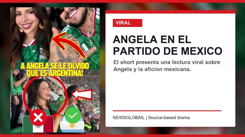 Angela en el partido de Mexico imagen editorial source based