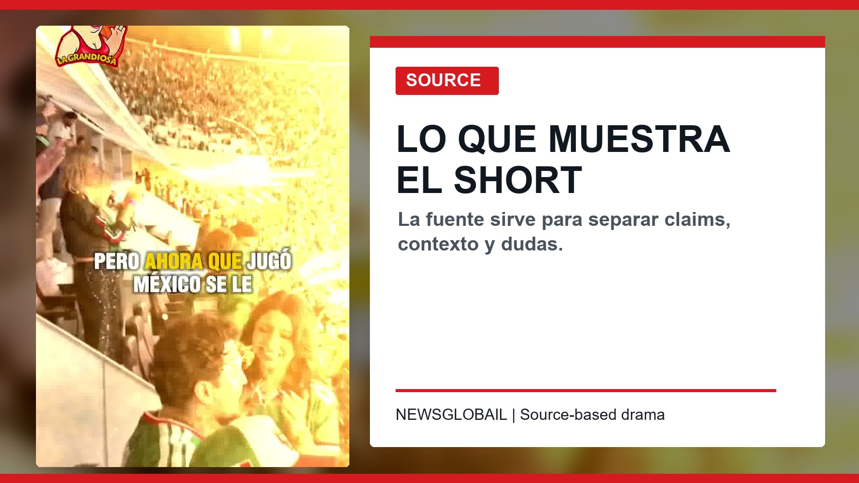 Angela en el partido de Mexico source check Newsglobail