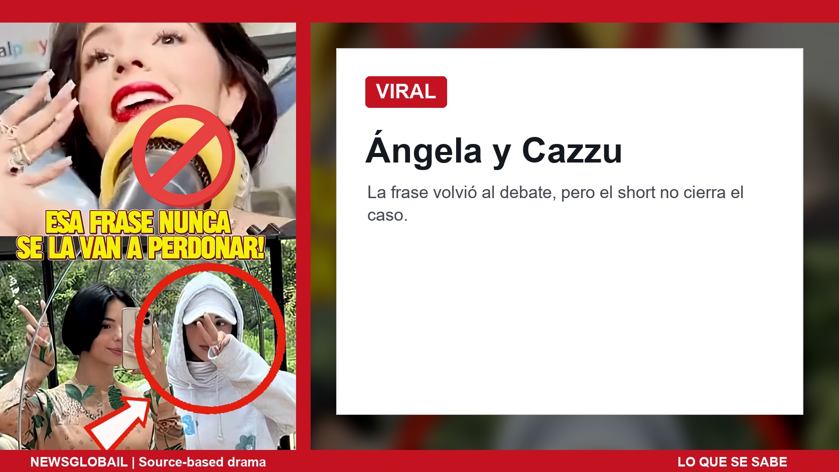 Ángela y Cazzu frase viral según un short
