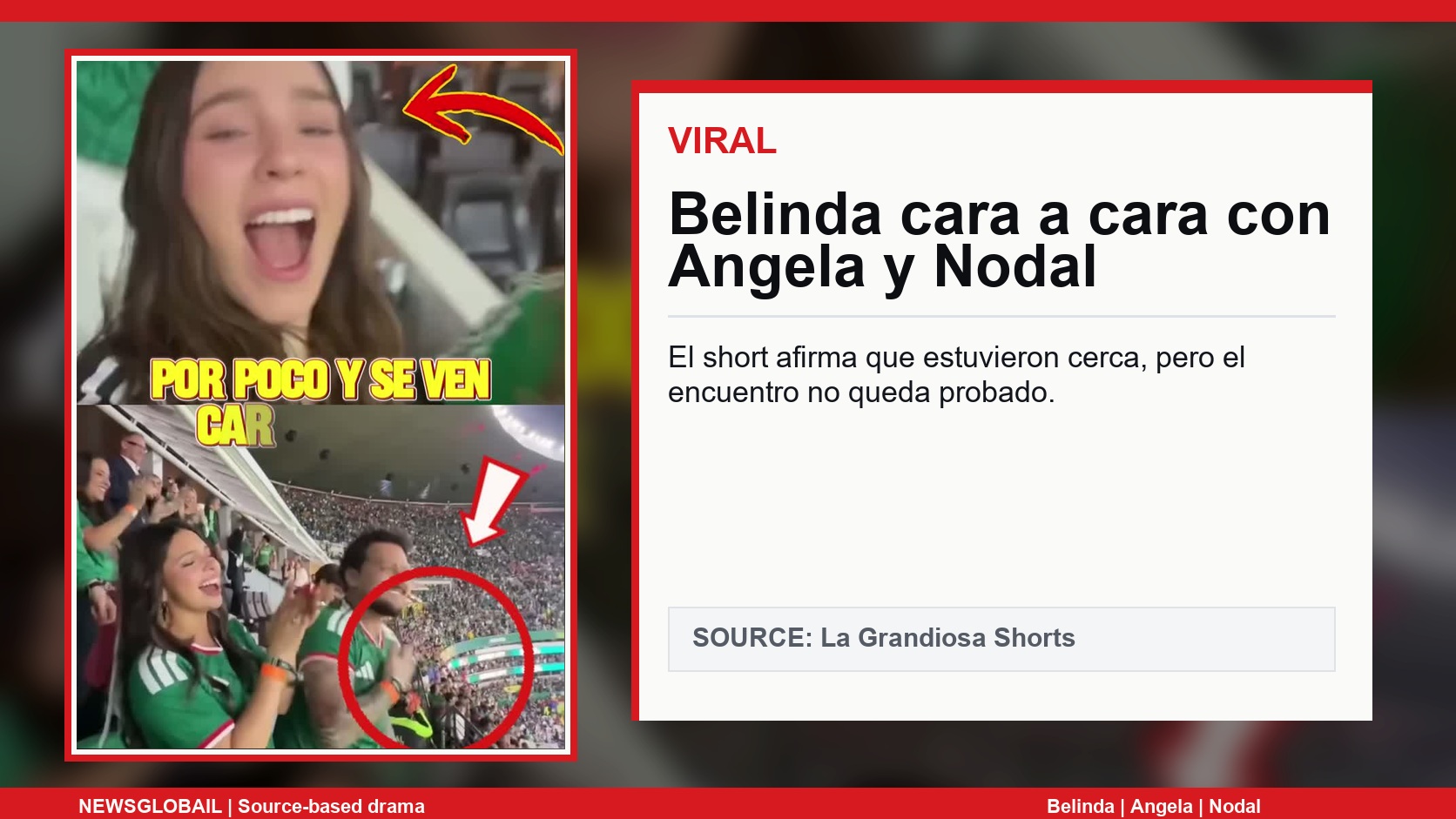 Belinda cara a cara con Angela y Nodal debate viral en el short de La Grandiosa