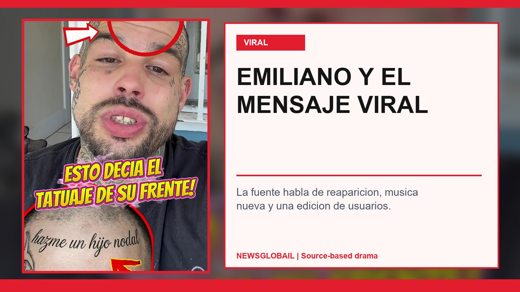 Emiliano Aguilar mensaje frente segun short de La Grandiosa