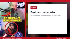 Emiliano anexado según un short viral de La Grandiosa