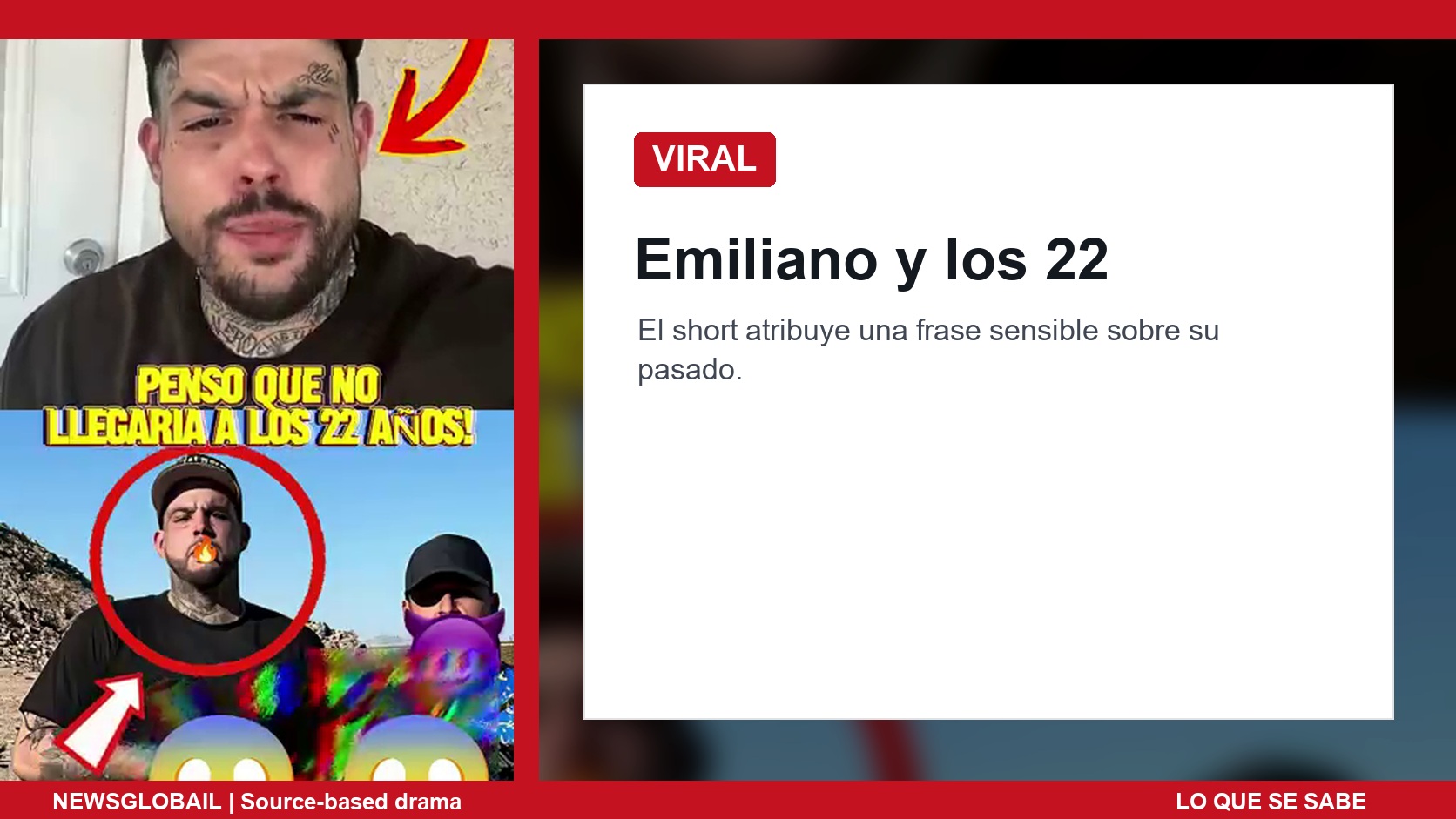 Emiliano no llegaría vivo según un short viral de La Grandiosa