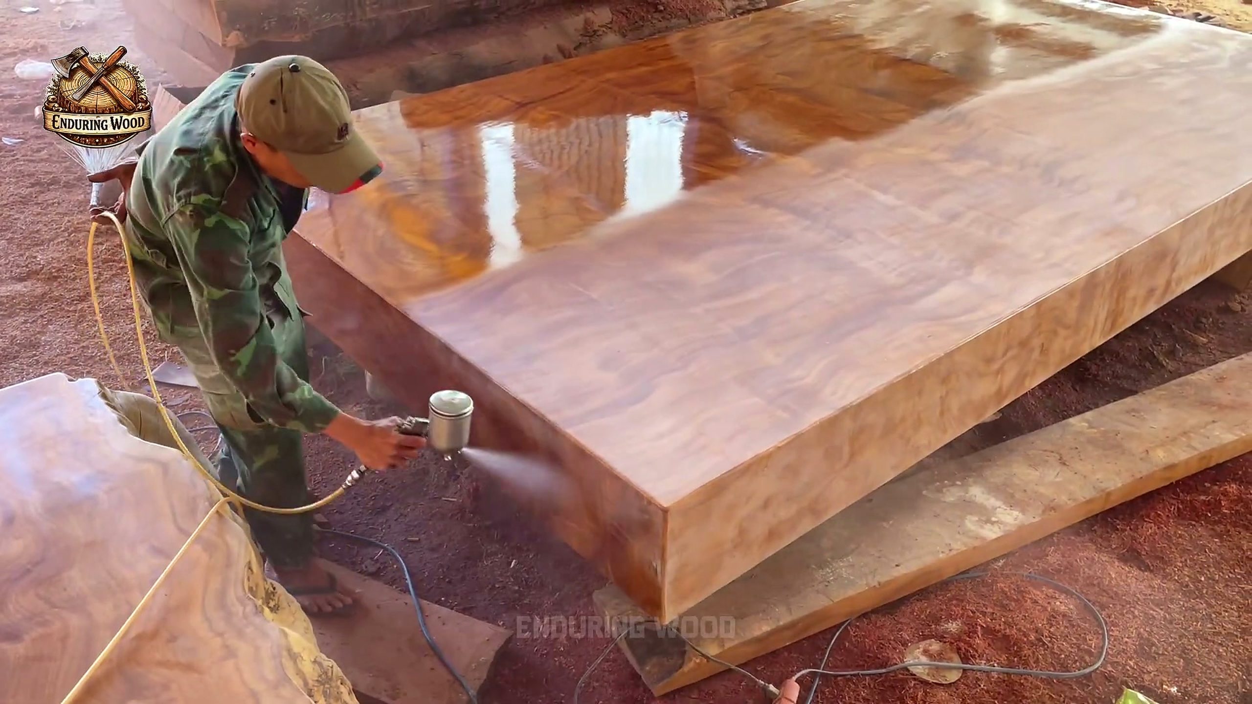 extreme giant wood processing massive logs - a detail-check moment that helps readers inspect the process