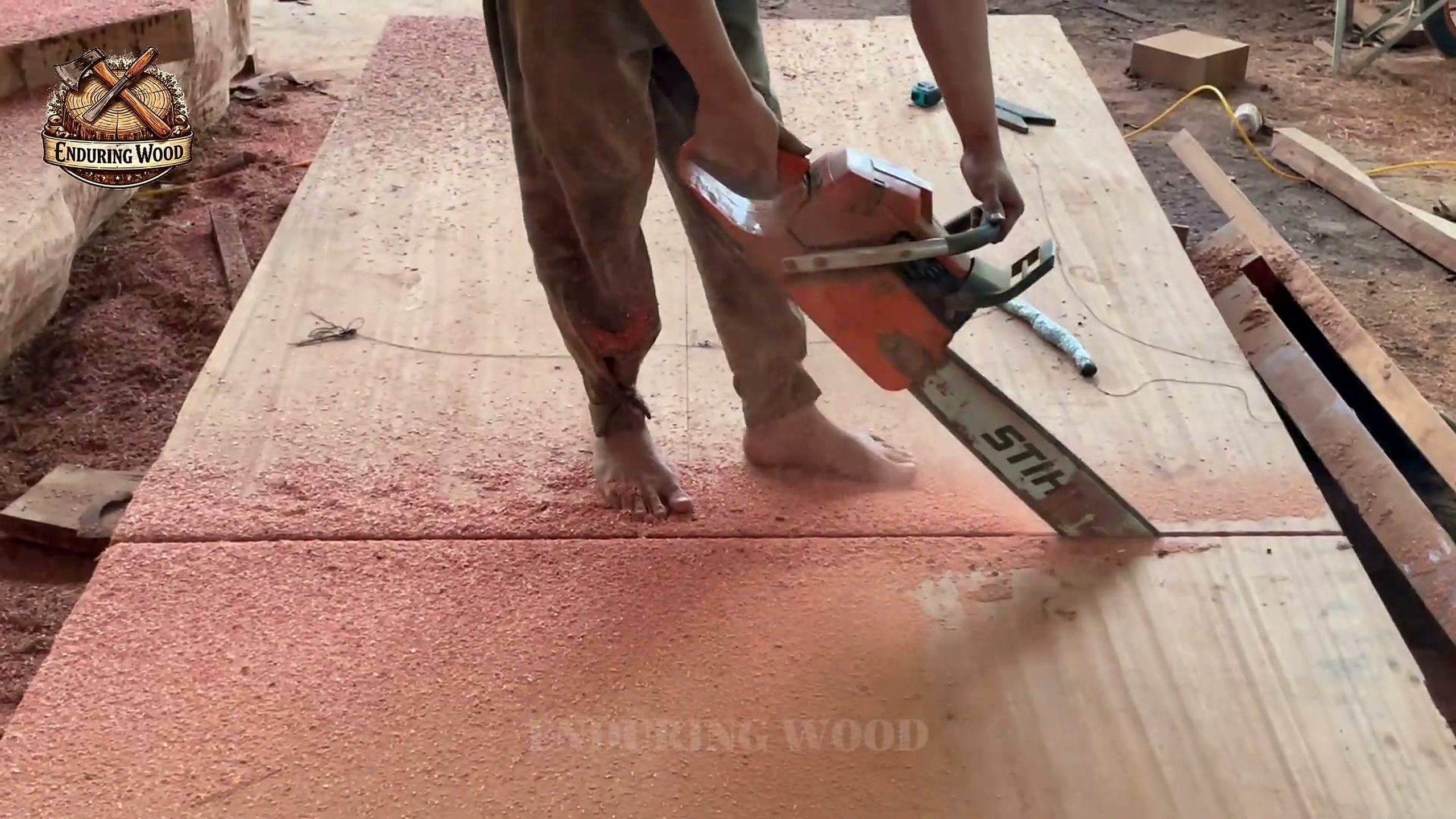 extreme giant wood processing massive machinery - a detail-check moment that helps readers inspect the process
