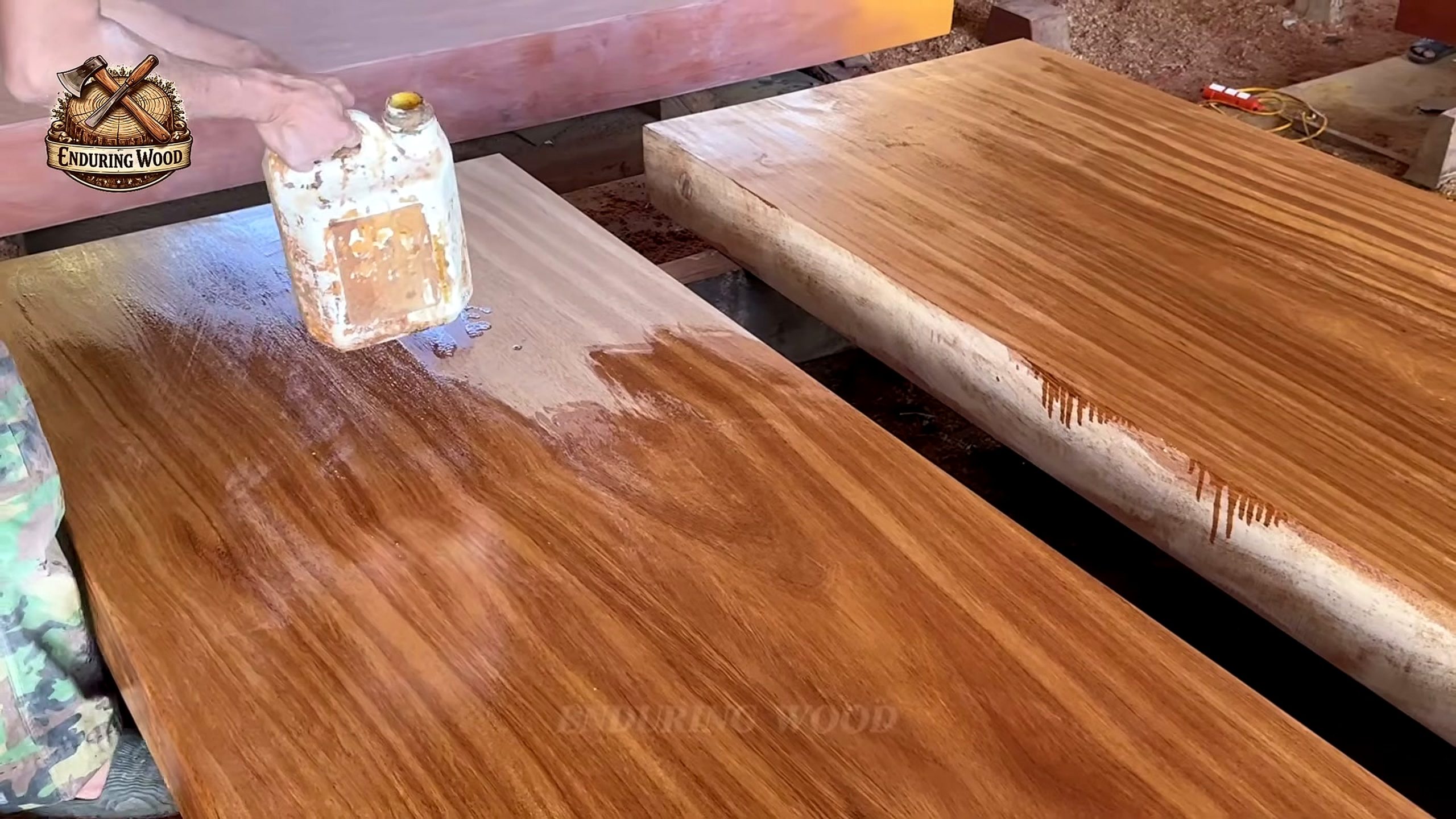 inside extreme wood processing colossal logs - the later review stage where the result can be evaluated