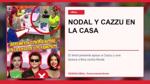Nodal Cazzu La Casa de los Famosos según short viral de La Grandiosa