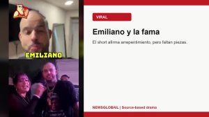 Emiliano arrepentido de ser artista segun un short viral de La Grandiosa
