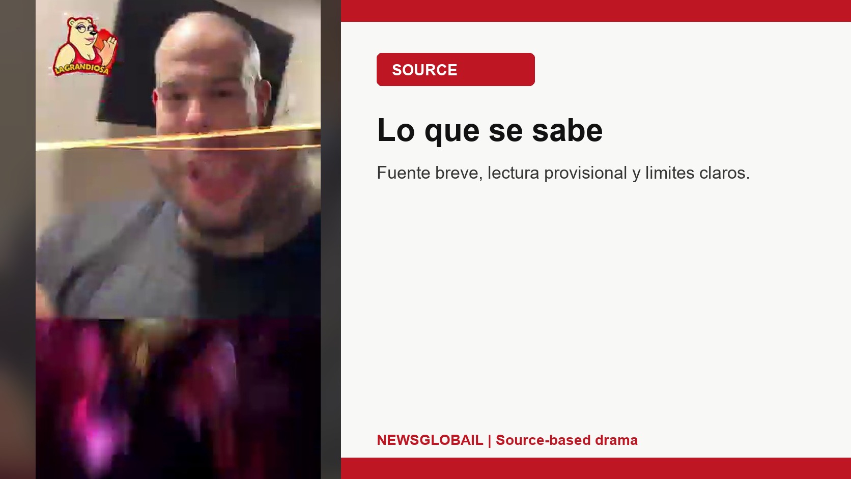 Fuente del short Emiliano arrepentido de ser artista en La Grandiosa