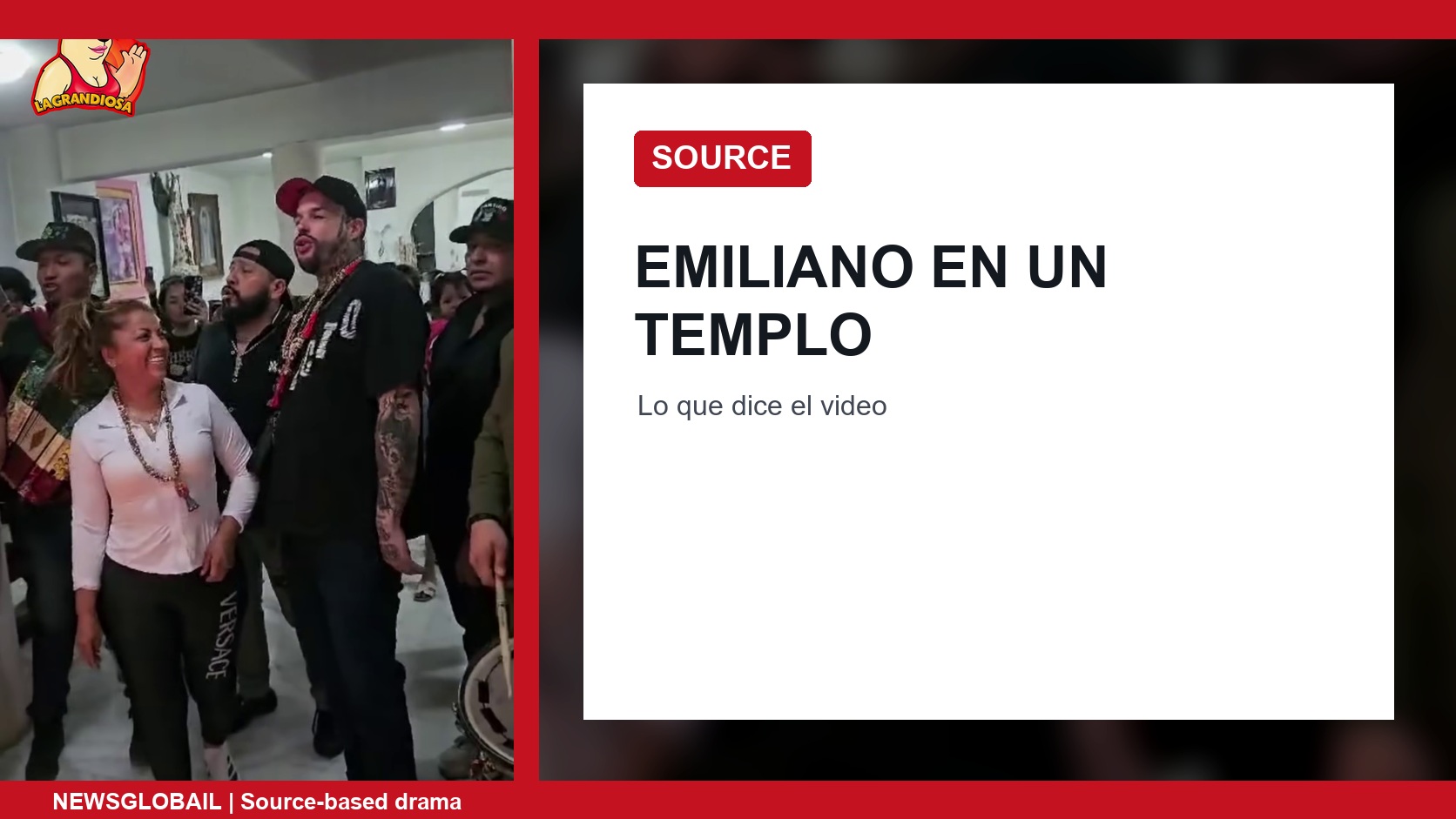 Emiliano Aguilar en la Santa Muerte según un short viral
