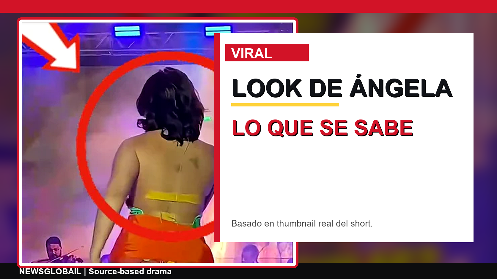 look de Ángela Aguilar en un thumbnail editorial basado en el short de La Grandiosa