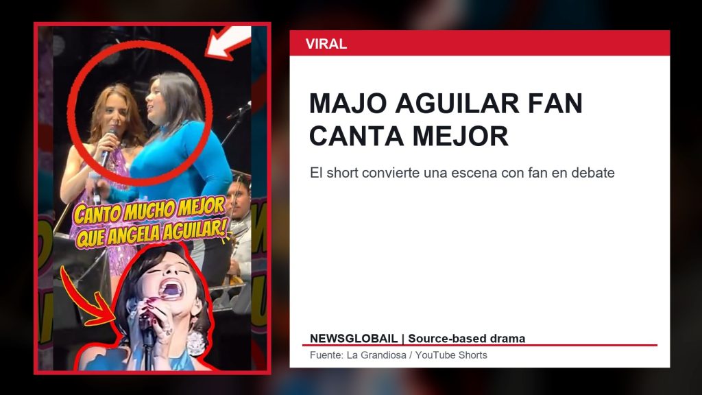 Majo Aguilar fan canta mejor en short de La Grandiosa