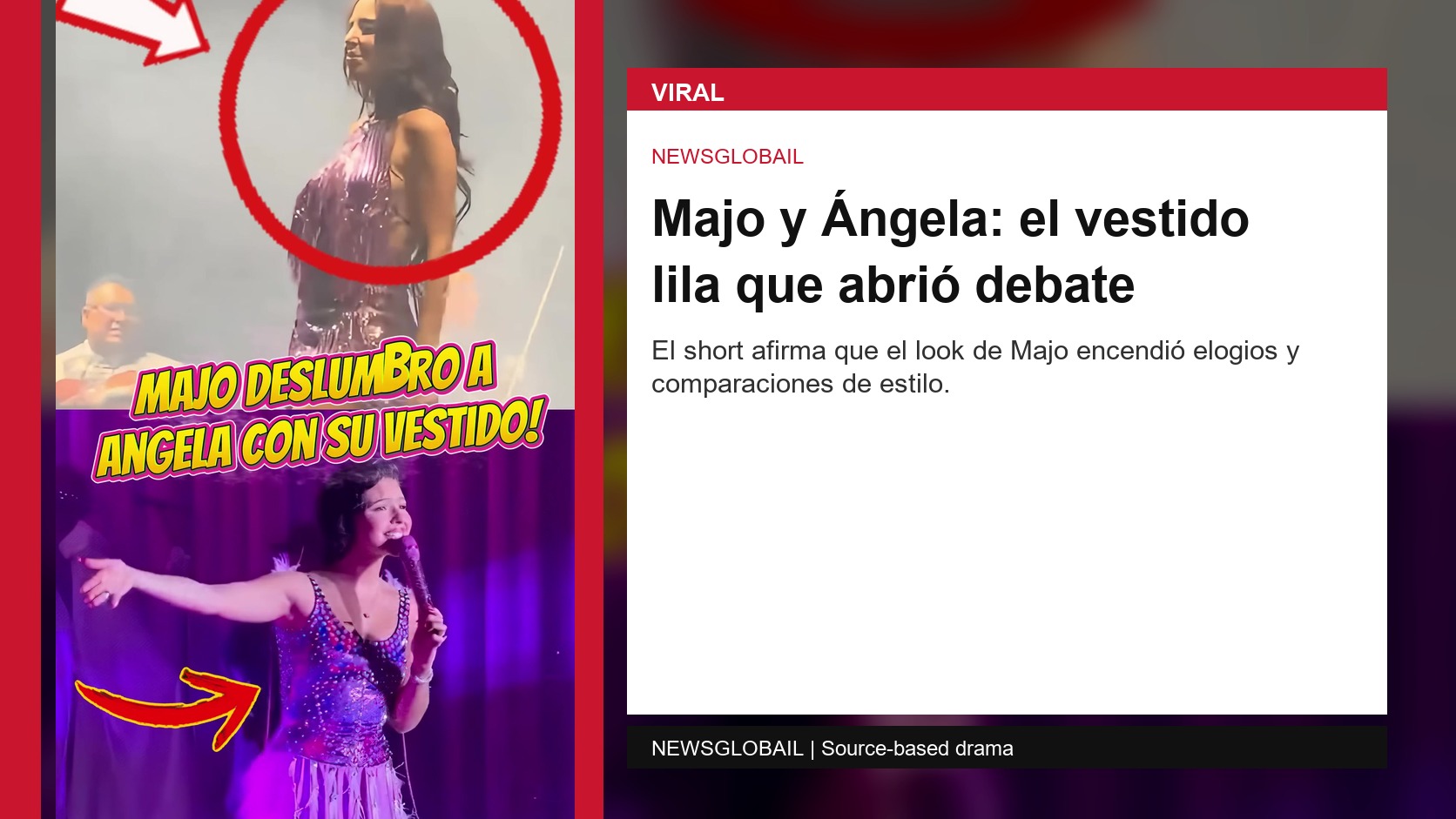 Majo Ángela vestido según un short viral de La Grandiosa