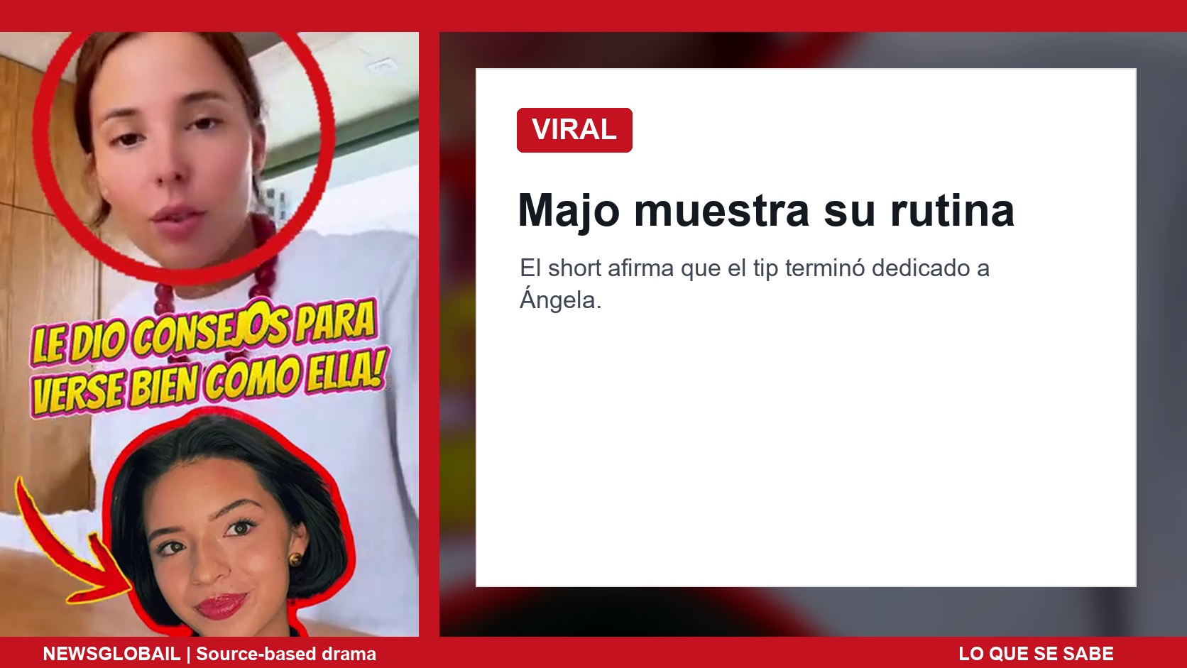 Majo consejo a Ángela según un short viral de La Grandiosa