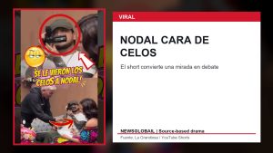 Nodal cara de celos en short de La Grandiosa